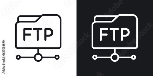 FTP icon web design element. line icon
