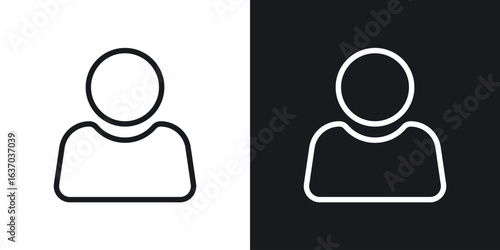 User icon web design element. line icon