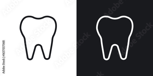 Tooth icon web design element. line icon