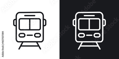 Train icon web design element. line icon