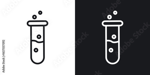 Test tube icon web design element. line icon