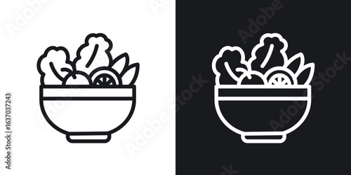 Salad icon web design element. line icon