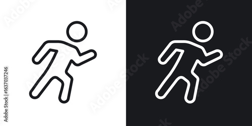 Running icon web design element. line icon