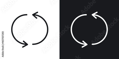 Recycle icon web design element. line icon
