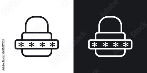 Password icon web design element. line icon