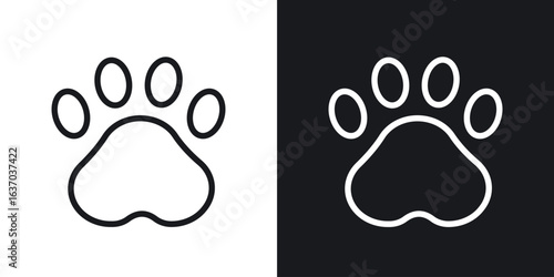Paw icon web design element. line icon
