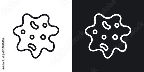 Microorganism icon web design element. line icon