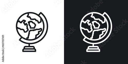 Globe icon web design element. line icon