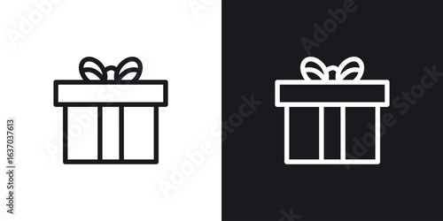 Gift icon web design element. line icon
