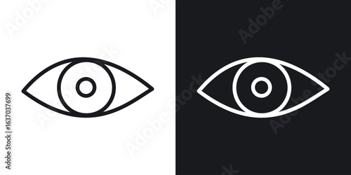 Eye icon web design element. line icon