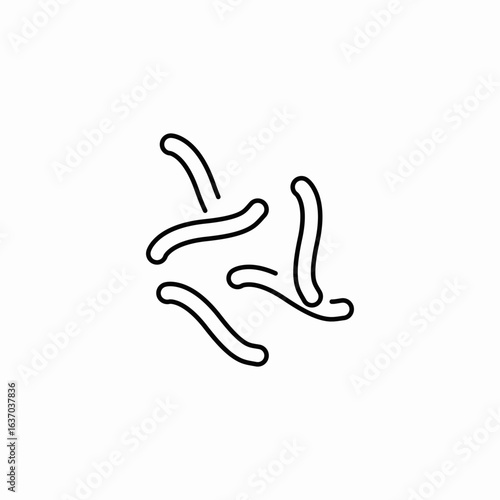 bacteria life icon sign vector