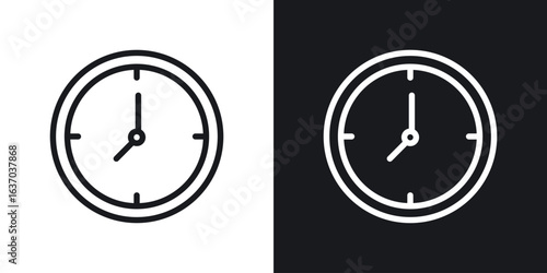 Clock icon web design element. line icon
