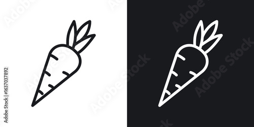Carrot icon web design element. line icon