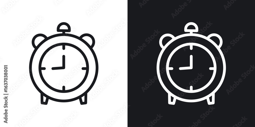 Fototapeta premium Alarm clock icon web design element. line icon