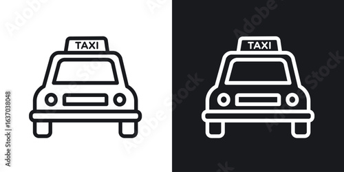 Taxi icon web design element. line icon