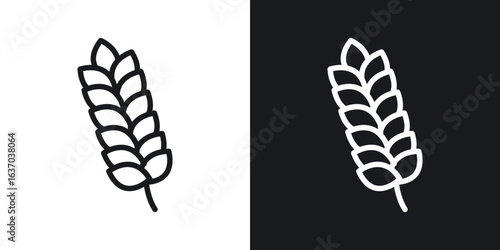 Wheat icon web design element. line icon