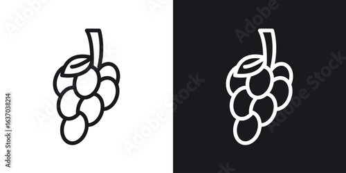 Grape icon web design element. line icon