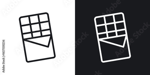 Chocolate icon web design element. line icon