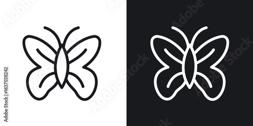 Butterfly icon web design element. line icon