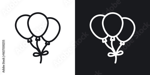 Balloons icon web design element. line icon