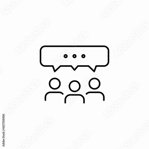 group comment icon sign vector