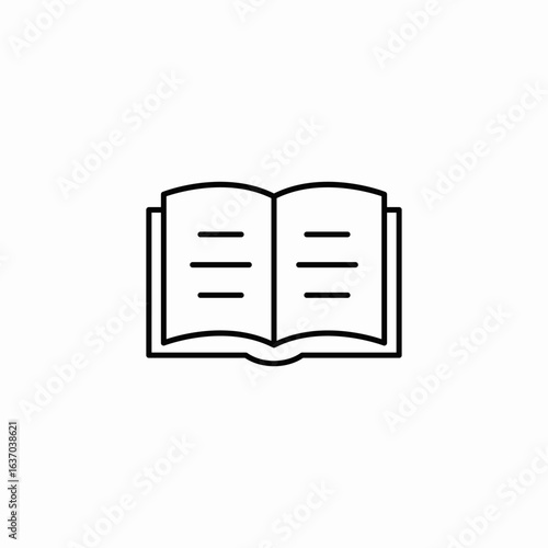open book icon sign vector