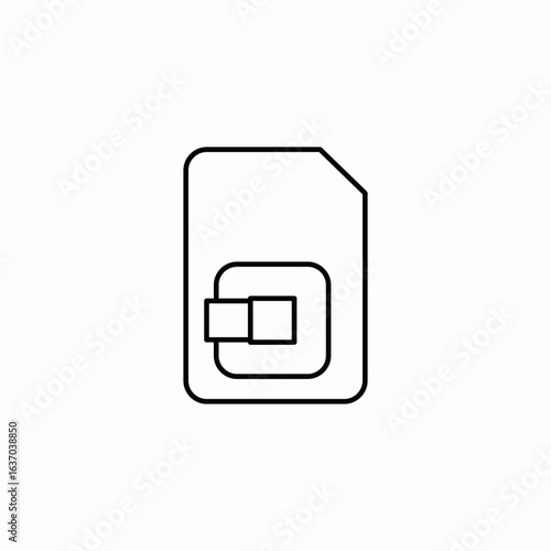 sim card icon sign vector