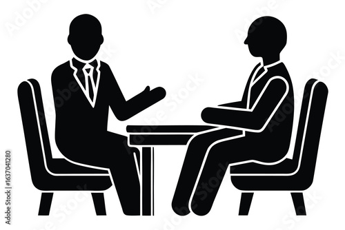 job interview vector icon