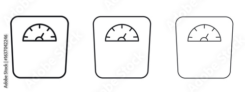 Scale icon logo black pictogram set. Graphic simple vector icon