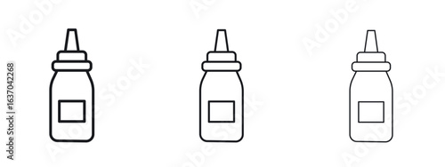 Sauce icon logo black pictogram set. Graphic simple vector icon