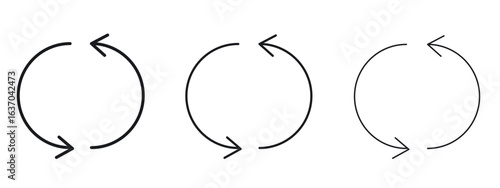 Recycle icon logo black pictogram set. Graphic simple vector icon