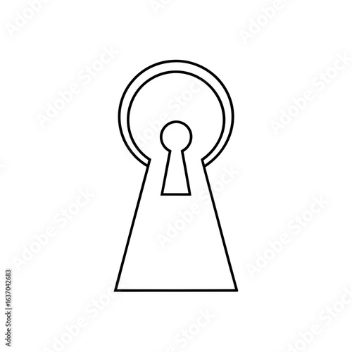 A simple keyhole art on transparent background