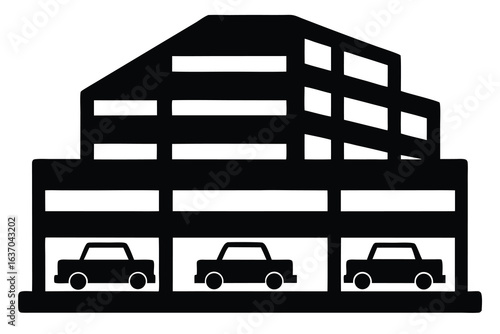 multi storey car park vector icon