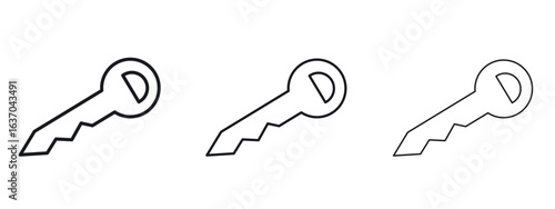 key icon logo black pictogram set. Graphic simple vector icon