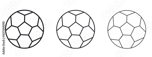 Football icon logo black pictogram set. Graphic simple vector icon