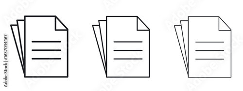 Duplicate icon logo black pictogram set. Graphic simple vector icon