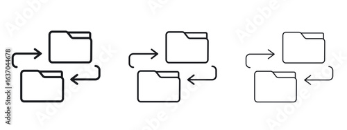 Data transfer icon logo black pictogram set. Graphic simple vector icon