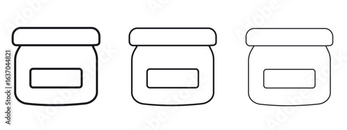 Cream icon logo black pictogram set. Graphic simple vector icon