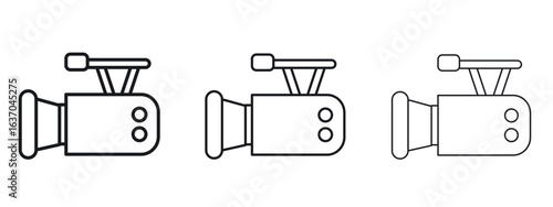 Camcorder icon logo black pictogram set. Graphic simple vector icon