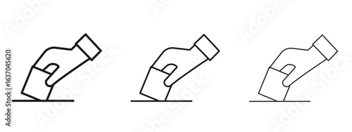 Ballot icon logo black pictogram set. Graphic simple vector icon