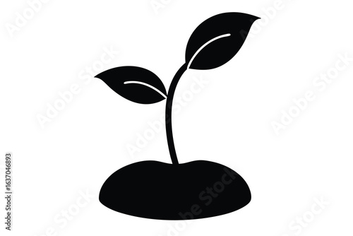 sprouting seed vector icon