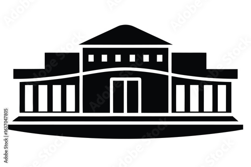 theater building vector icon
