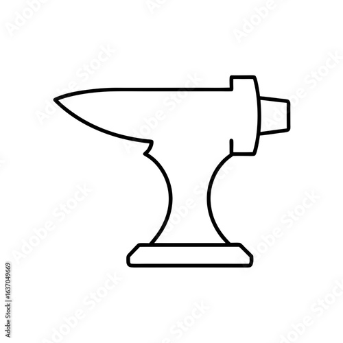 Isolated anvil shape on transparent background