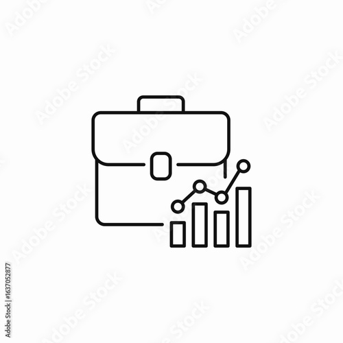 business statistics icon sign vector