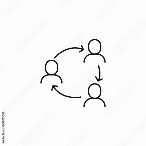 cycle network icon sign vector