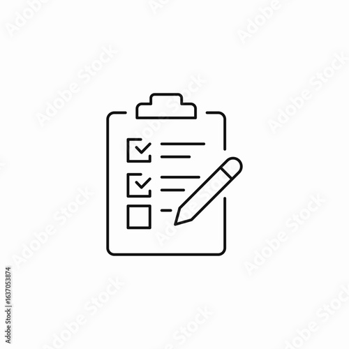 page checklist fill icon sign vector