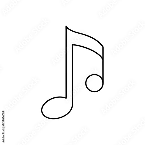 Simple music notation on transparent background