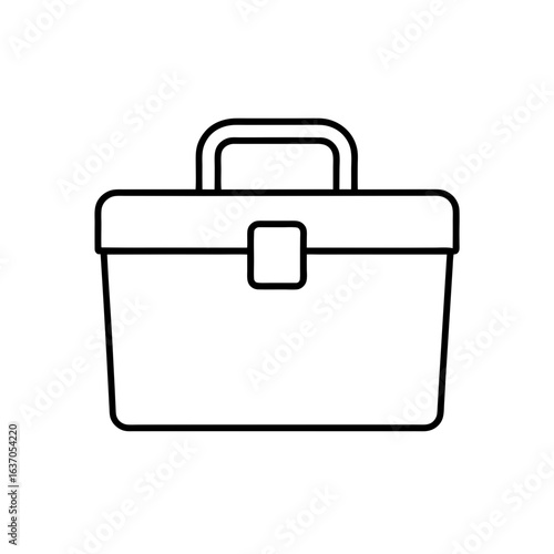 Outline toolbox icon on transparent background