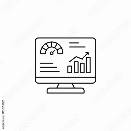statistics application icon sign vector