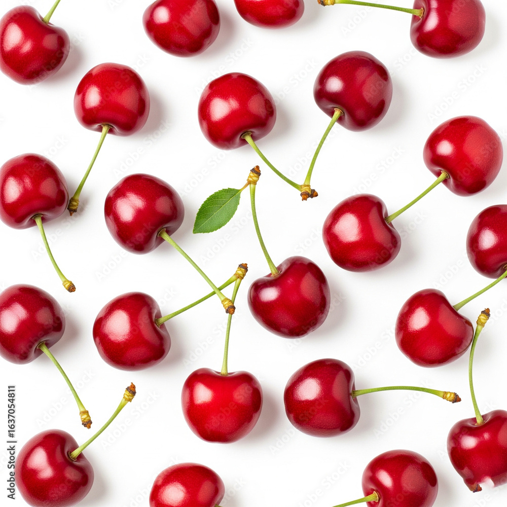 A vibrant and refreshing background image featuring a generous scattering of glossy, perfectly ripe red cherries copy A vibrant and refreshing background image featuring a generous scattering of glossy, perfectly ripe red cherries copy